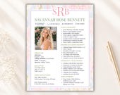 Sorority Rush Resume Template in Canva | Greek Life Resume Bundle | Editable Sorority Recruitment Resume | Rush Cover Letter
