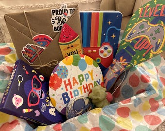 Geburtstags-Buch-Box | Kinder Geschenk | Geschenk für Kinderbuchliebhaber | Zauberhaftes Lesekästchen mit Kristall für Kinder