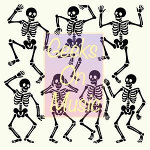 SVG, AI, EPS | Dancing Skeletons Clipart – 7 Realistic Halloween Skeletons (Vector) | Digital Download