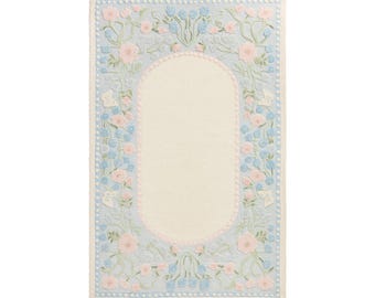 Taylor Garden 3D Floral Nursery Hand Tufted 100% Wool Rug