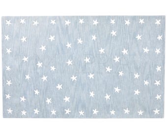 Handmade Wool Star Rug: Soft, Plush Nursery & Kids Room