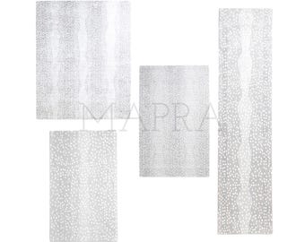 Antelope Wool Rug: Modern Gradient Pattern (Hand Tufted, Soft Texture)