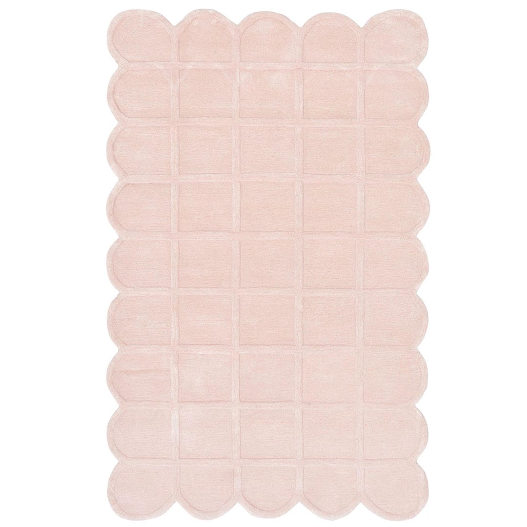 Pastel Color Rug Selena Scallop Rug Hand-tufted 100% Wool Pastel Nursery Kids Playroom ...