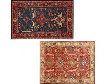 Oushak Wool Rug: Hand Tufted Traditional Pattern - Soft, Durable