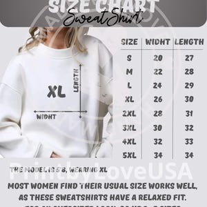 Gildan Sweatshirt 18000 Size Chart Mockup | Unisex Fit Guide | PNG for Canva