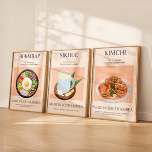 South Korea Poster | Korean Food & Drinks | Travel Wall Art