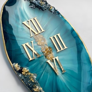 Slim Roman Numeral Mirror Clock Numbers, Acrylic Clock Numerals Set of 4, DIY Wall Clock Decor, Clock Making Supplies