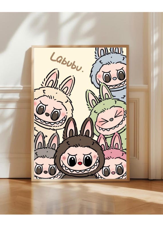 Kawaii Wall Art for Kids Room, Nursery or Office