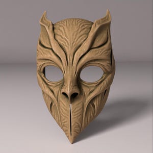 3D Printable Cosplay Face Mask – Digital STL File for Costume, Halloween, LARP, Comic-Con, Festival Wear