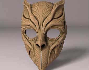 3D-utskrivbar gyllene maskeradmask: Cosplay STL-fil (digital nedladdning)