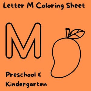 Letter M Coloring Page – Alphabet Activity for Preschool & Kindergarten