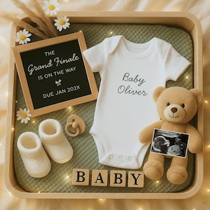 The Grand Finale Pregnancy Announcement for Social Media, Last One Pregnancy Announcement Digital, Boho Neutral Editable Template Download