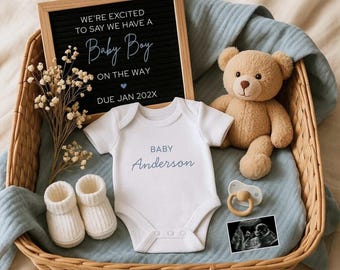 Boy Pregnancy Announcement Digital Baby Announcement,It's a Boy Gender Reveal,Social Media Reveal Editable Template Its a Boy Little Brother