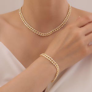 Gold Vine Choker Necklace - 925 Sterling Silver | Nature-Inspired Leaf Choker | Elegant Handmade Gift for Her