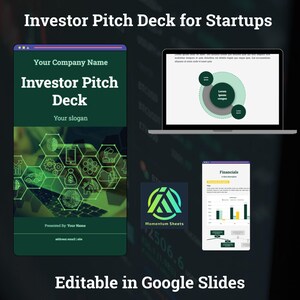 Startup Investor Pitch Deck Template | Google Slides Startup Presentation | Fundraising Slide Deck for Seed, Pre-Seed, Series A