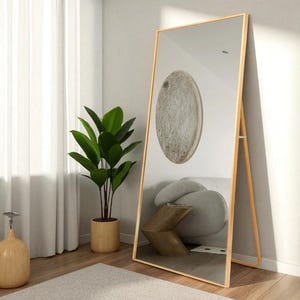 Large Gold Full Length Mirror: Bedroom, Dressing Room, Floor or Wall Mounted