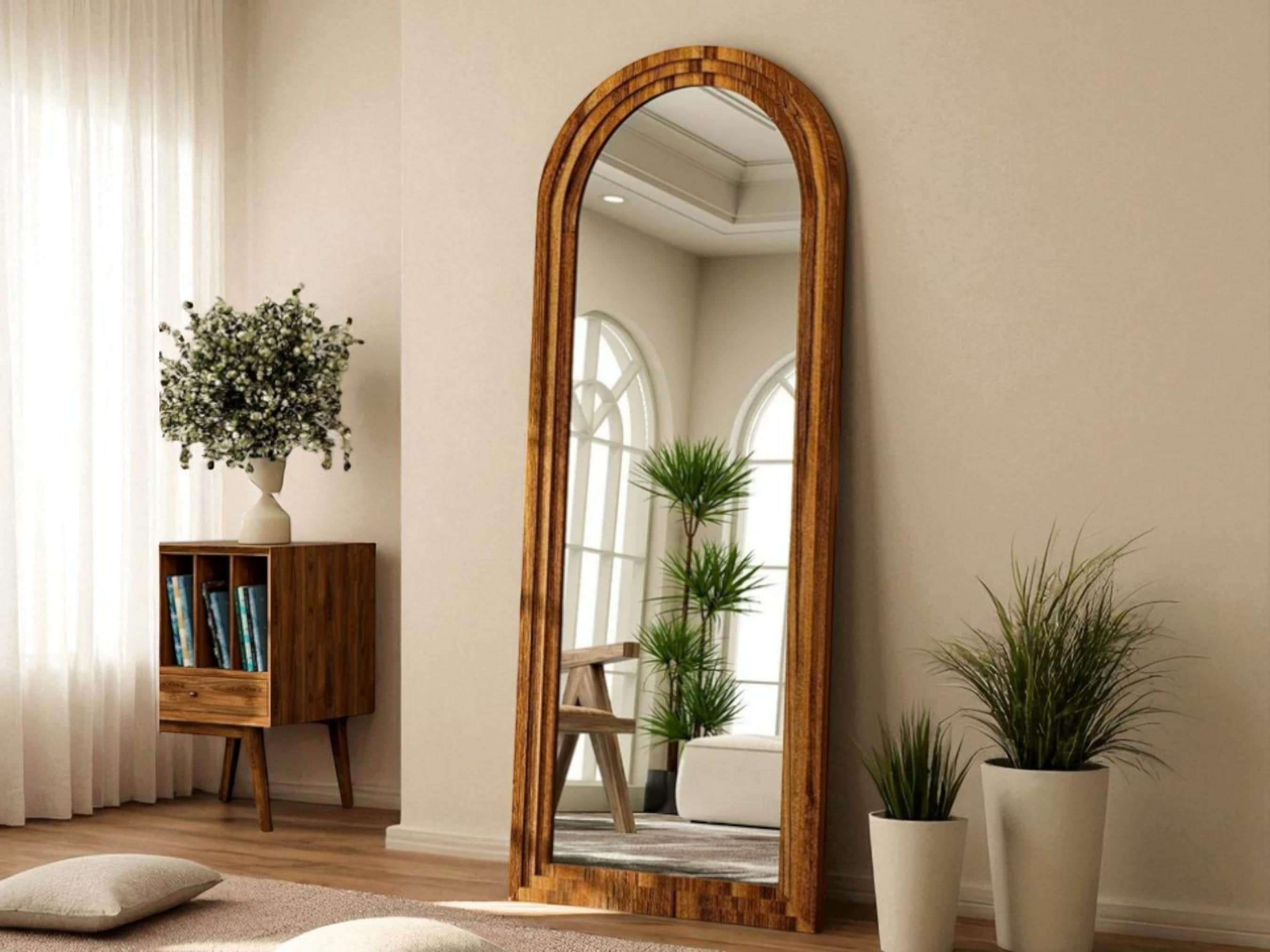 Full Length Floor Mirror Wood Frame