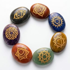 Conjunto de cristales para la sanación de los siete chakras, piedras curativas Reiki, cristales para equilibrar los chakras, gemas para la meditación, kit de sanación energética, regalo espiritual.