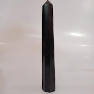 6～7インチ ブラックトルマリンタワーワンド｜ヒーリングレイキクリスタルポイント｜天然の保護エネルギーストーン｜スピリチュアル瞑想装飾