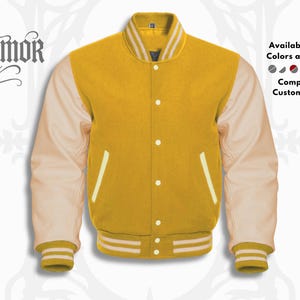 Fall Unisex Varsity Unisex Baseball Bomber Letterman Jacket XS-7XL - Personalized Autumn Gift For Him/Her