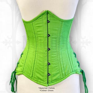 Cotton Underbust Corset | Steel Boned Corset Top | Custom Waist Trainer Corset | Plus Size Corset  Corset 3XS-9XL