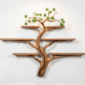 Wood Shelf | Driftwood Tree Bookshelf | Natural Wood Floating Wall Shelf Art | Wall Shelf