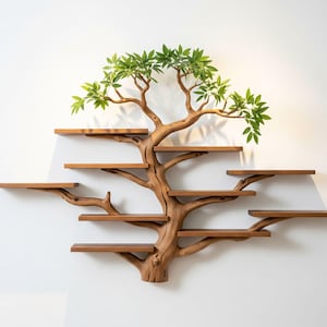 Wood Shelf | Driftwood Tree Bookshelf | Natural Wood Floating Wall Shelf Art | Wall Shelf