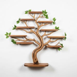 Wood Shelf | Driftwood Tree Bookshelf | Natural Wood Floating Wall Shelf Art | Wall Shelf