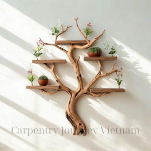 Wood Shelf | Driftwood Tree Bookshelf | Natural Wood Floating Wall Shelf Art | Shelf