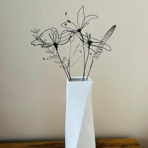 Wire Wrapped Flower Bouquet – Handmade Copper Wire Floral Art