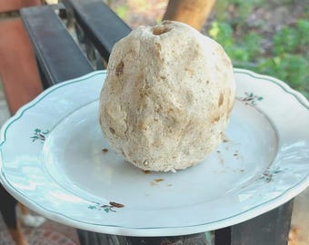 African white soap, organic raw soap, natural skin care, one ball of 130-150 grams (4.58 to 5.29 oz)