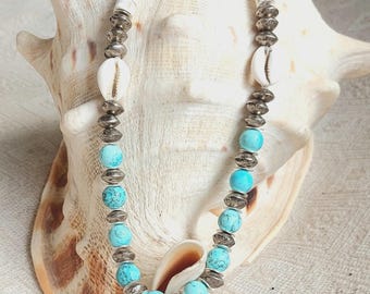 African necklace, December birthstone, boho necklace, gift for her