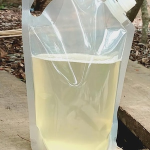 Coconut oil, 100% organic, extra virgin, cold pressed, home-made, vegan, alternative to dairy products, 1 litre plastic pouch (33.81 fl.oz)