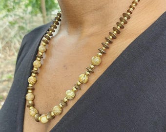 Picture Jasper statement woman necklace