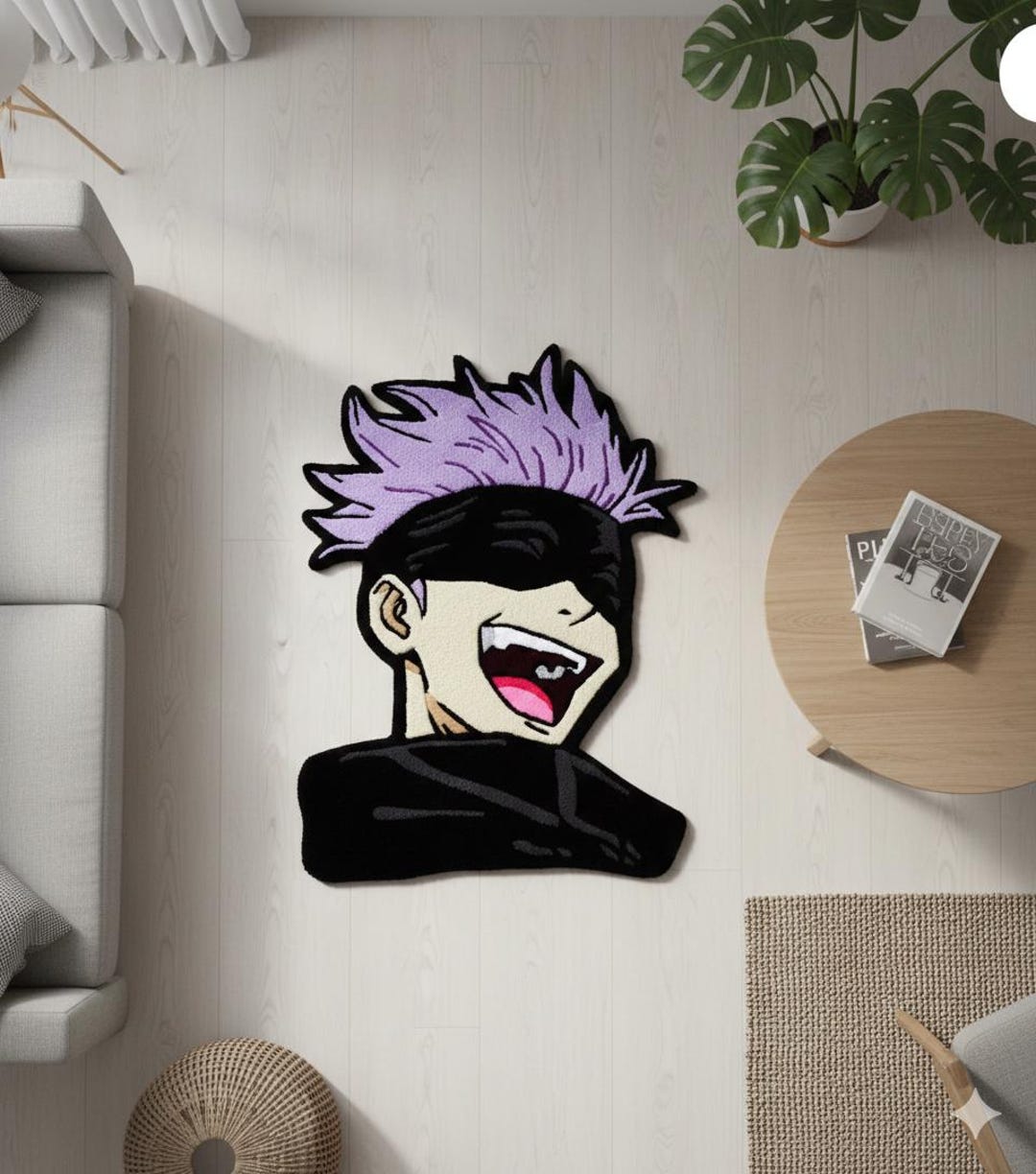 Character GOJO Anime Tufted Rug | Gift for Anime Fun | Teen Room Decor ...
