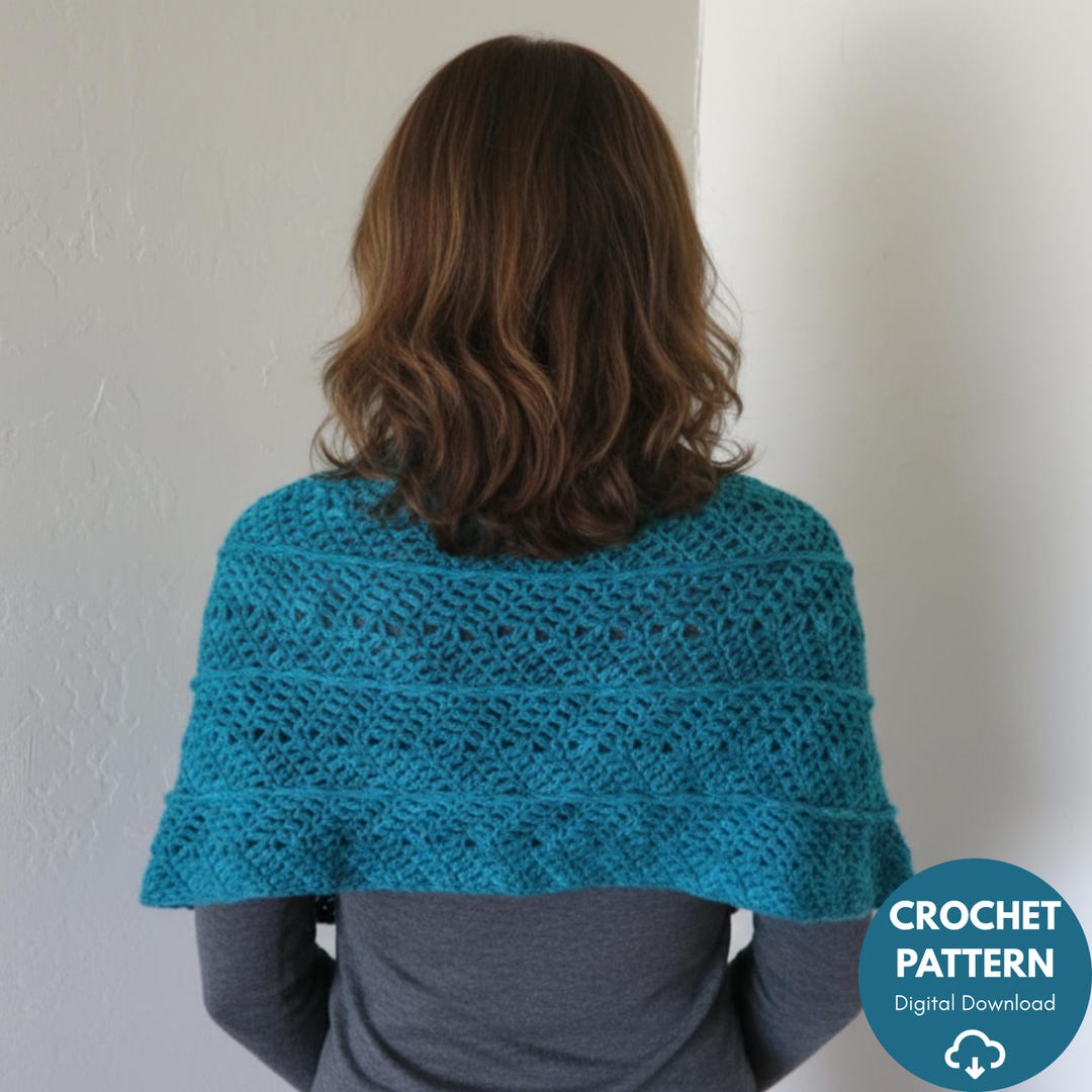 Crochet Shawl Pattern PDF: Easy Intermediate Rectangular Wrap (digital ...