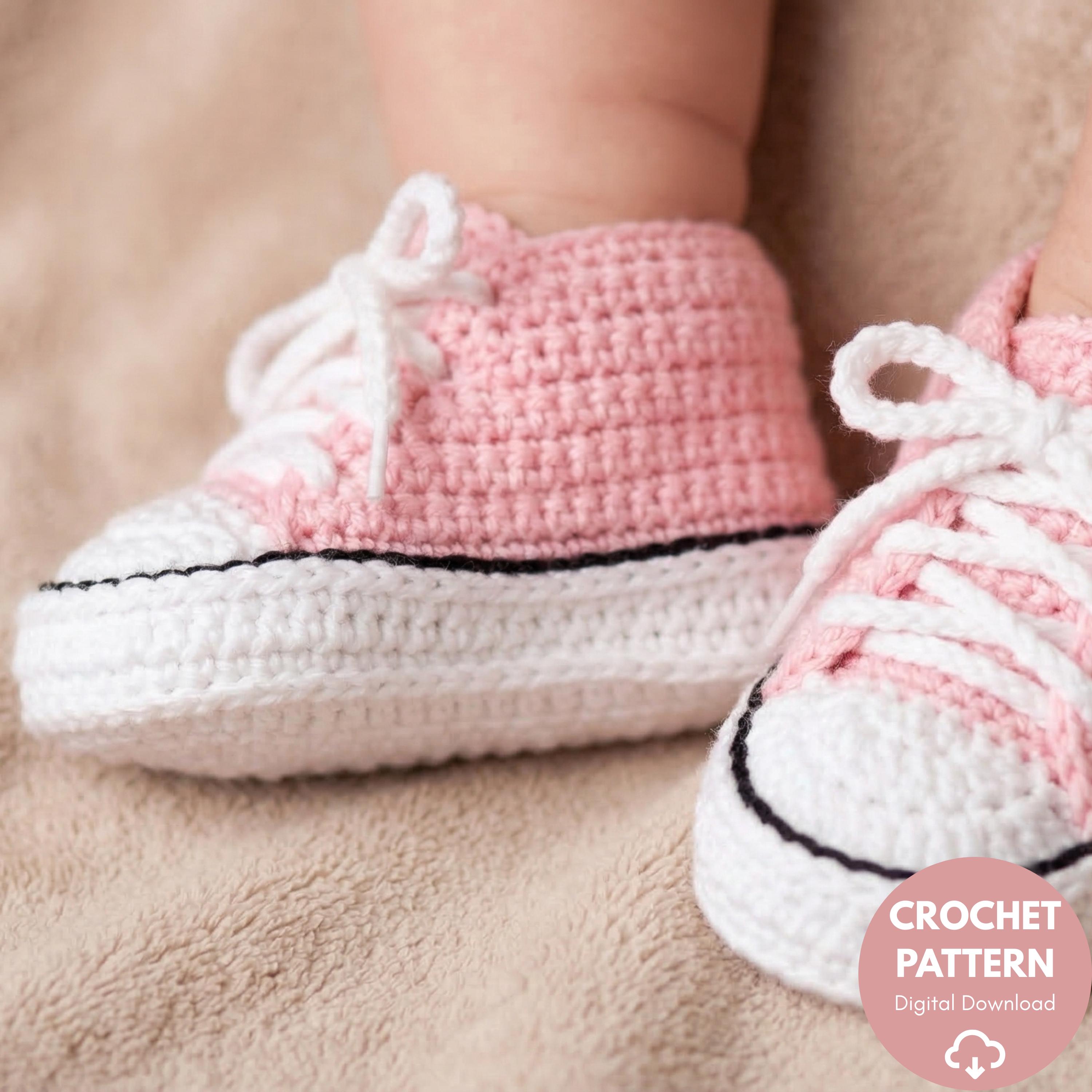 Crochet Baby Booties Pattern PDF | Baby Sneakers Crochet Pattern Easy ...