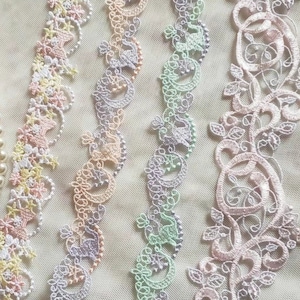 2 Yards Exquisite Venice Lace Trim Scalloped Bows Cats Floral Embroidery Necklace Supplies 4 Styles