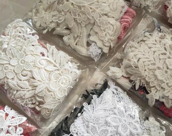 Clearance Assorted Venice Lace Appliques Collars For DIY Supplies