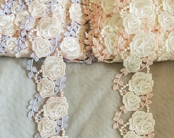VINTAGE USA 1 1/8" VENISE LACE TRIM WHITE 1yd VENIS COTTON DYEABLE VINTAGE USA 1 1/8" VENISE LACE TRIM WHITE 1yd VENIS COTTON DYEABLE