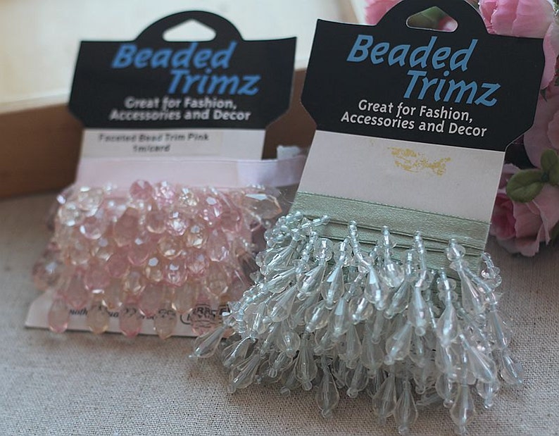Faceted Bead Lace Trim Beaded Trims for Fashion Accessories Etsy