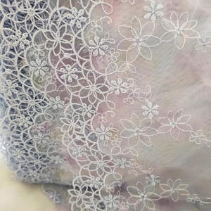 Gorgeous Lace Trim Purple Venice Lace Embroidered Printed Tulle Lace 11 Inches Wide High Quality By The Yard