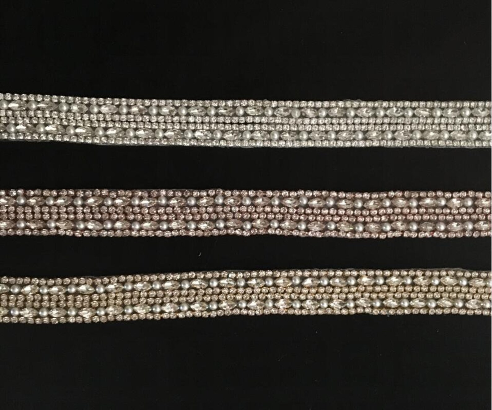 Clear Rhinestone Crystal Lace Trim 1 Wide For Bridal | Etsy