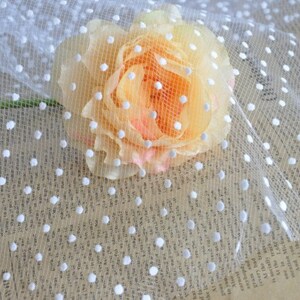 2 Colors Lace Fabric Little Dots Veil Lace Tulle Gauze 55 Inches Wide 1 Yard For Dress Veil Custom Headwear Supplies
