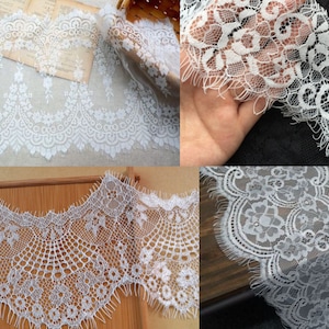Clearance Assorted Eyelash Lace Fabric Trim For Doll Dress Wedding Dress Home Decor DIY Supplies