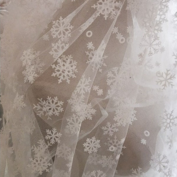 20 Styles 2 Colors Flocking Doted Lace Fabric Snowflakes Veil Lace Tulle Gauze 59“ Wide For Dress Veil Custom Headwear Supplies By The Yard