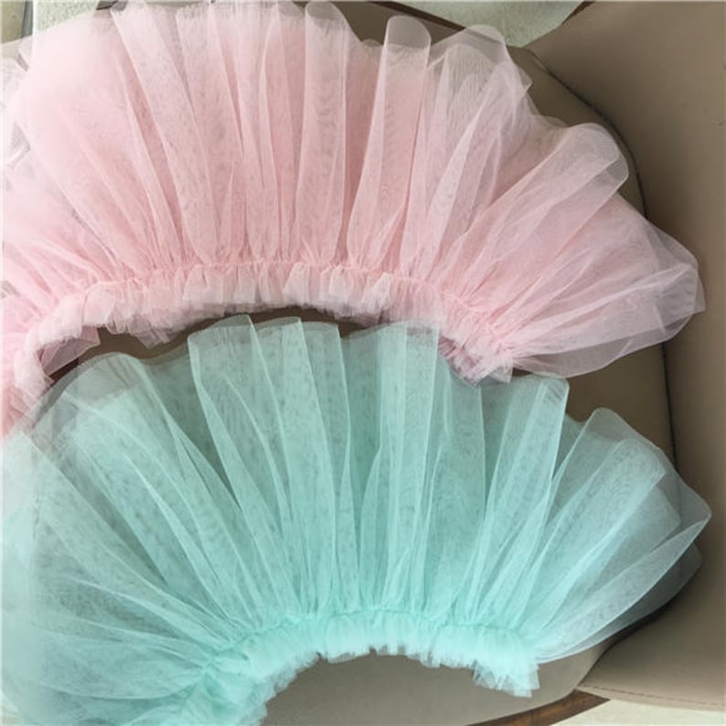 Ruffled Tulle Gauze Lace Trim 6.69 Inches Wide For Dress Etsy
