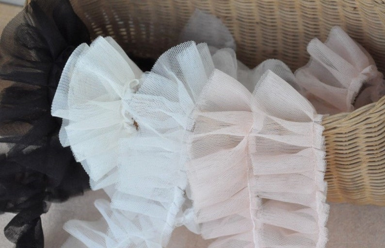 Lovely Tulle Lace Trims Ruffled Lace 1.96 Inches Wide 2 Yards Etsy