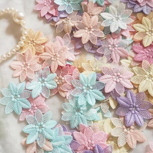 39pcs Lovely Macaron Colored Flowers For DIY Supplies High Quality