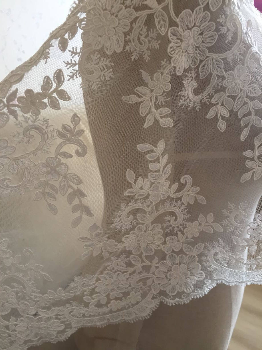 Ivory Alencon Lace Fabric Floral Wedding Lace Fabric Dress | Etsy